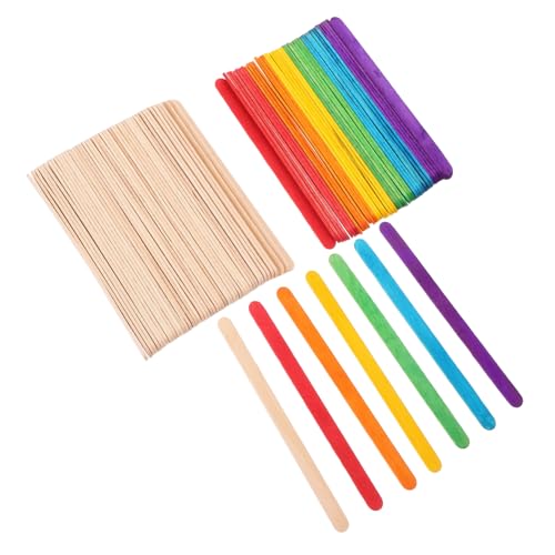 ARTIBETTER 200 Stück Farbhandwerksbar Cakesicle-sticks Bunte Eisstiele Rührstäbchen Mischen Farbige Eisstiele Lutscherstiel Eisstangen Eisstiele Basteln Stöcke Zum Wachsen Am Stiel Holz von Artibetter