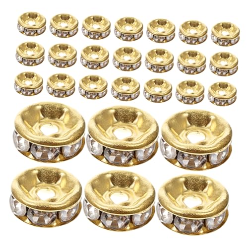 ARTIBETTER 200 Stück Große Spacer Perlen mit Strass Langlebige Fadebeständige Zwischenperlen für DIY Schmuckherstellung Bastelperlen für Armbänder Halsketten und Kreative Accessoires ARTIBETTER 200 Stück Große Spacer Perlen mit Strass Langlebige Fadebeständige Zwischenperlen für DIY Schmuckherstellung Bastelperlen für Armbänder Halsketten und Kreative Accessoires von Artibetter