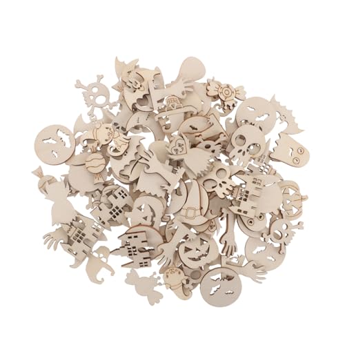 ARTIBETTER 200 Stück Halloween Holzscheiben zum Basteln Kindgerechte Glatte Holzanhänger mit Kürbis Totenkopf-motiven Blanko DIY Dekorationen für Halloween Bastelset für Herbstliche ARTIBETTER 200 Stück Halloween Holzscheiben zum Basteln Kindgerechte Glatte Holzanhänger mit Kürbis Totenkopf-motiven Blanko DIY Dekorationen für Halloween Bastelset für Herbstliche von Artibetter