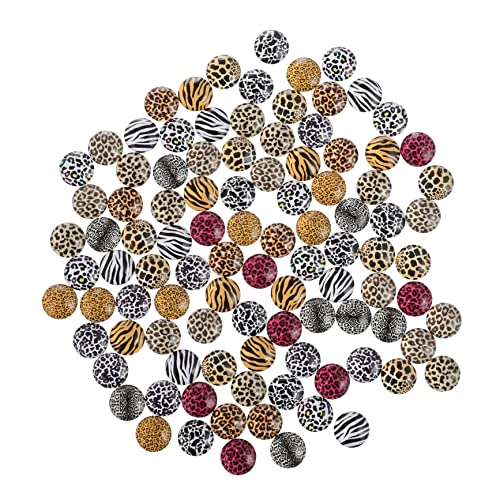 ARTIBETTER 200 Stück Leopard-Edelstein-Patch Modeschmuck Ohrringe Katze finden Herstellung tiermotive schmucksteine halsketten Glasflecken mit Leopardenmuster Cabochons mit flacher Rückseite von Artibetter