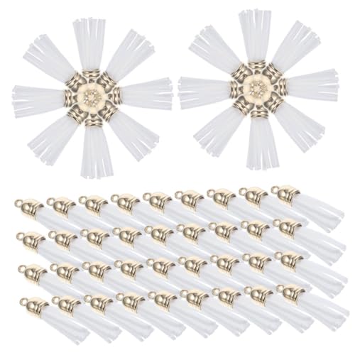 ARTIBETTER 200 Stück Mini Kunstleder Quasten Weiß Anhänger für Schlüsselanhänger Schmuckherstellung Taschenanhänger DIY Bastelbedarf Vielseitige Troddel für Armbänder und Buchzeichen ARTIBETTER 200 Stück Mini Kunstleder Quasten Weiß Anhänger für Schlüsselanhänger Schmuckherstellung Taschenanhänger DIY Bastelbedarf Vielseitige Troddel für Armbänder und Buchzeichen von Artibetter