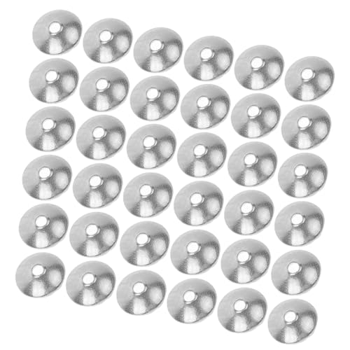 ARTIBETTER 200 Stück Perlenkappen Halskette Armbänder Herstellung Reiz runden klein schmuck DIY perlen kappen Endkappen aus Metallperlen lose Perle Rostfreier Stahl Silver von Artibetter