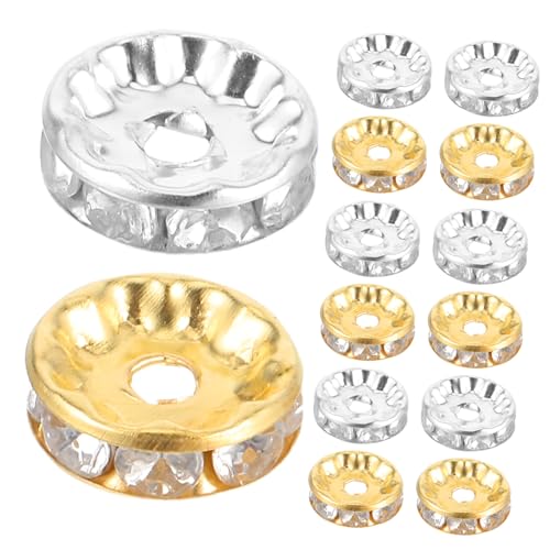 ARTIBETTER 200 Stück Rondelle-abstandsperlen: Runde, Lose Strass-abstandsperlen Mit Löchern Für Die Herstellung Von Schmuck, Und Armbändern ARTIBETTER 200 Stück Rondelle-abstandsperlen: Runde, Lose Strass-abstandsperlen Mit Löchern Für Die Herstellung Von Schmuck, Und Armbändern von Artibetter