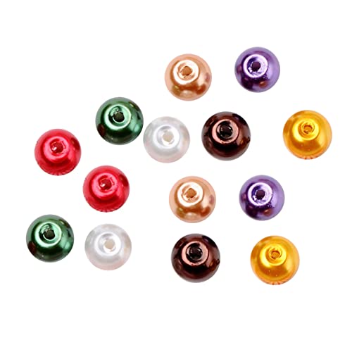 ARTIBETTER 200 Stück Runde Imitation Perlen Bunte Diy Schmuckperlen für Armbänder und Ohrringe ca Bastelzubehör für Kreative Projekte von Artibetter