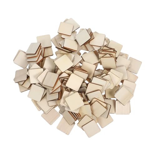 ARTIBETTER 200 Stück Unbehandelte Quadratische Holzscheiben für Diy Handwerk für Malerei Dekoration und Kreative Projekte Blanko Holzplättchen für Hochzeitsornamente und von Artibetter