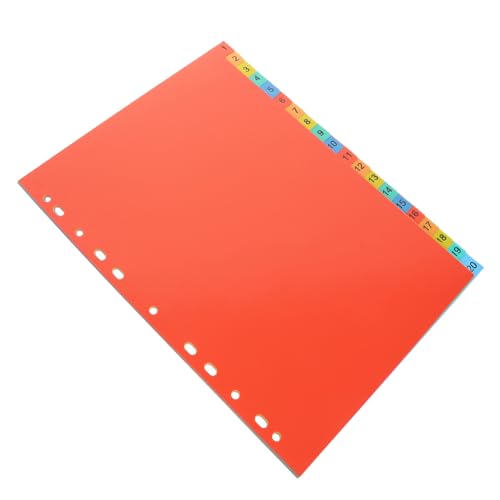 ARTIBETTER 20Blätter Trenner Separatoren für Ringbinder Registerkarten für Schule und Büro zur Kategorisierung von Dokumenten und Notizen Langlebig ARTIBETTER 20Blätter Trenner Separatoren für Ringbinder Registerkarten für Schule und Büro zur Kategorisierung von Dokumenten und Notizen Langlebig von Artibetter