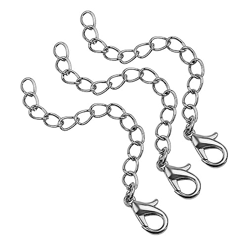 ARTIBETTER 20Stücke Halskette Armband Verlängerungskette Teilig Silber mit Verschluss Kettenverlängerer für DIY Schmuck Einfach zu Bedienen Hartlegierung mit Silberbeschichtung von Artibetter