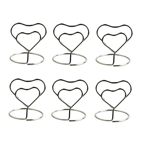 ARTIBETTER 20Stücke Herzform Tischkartenhalter Elegante Drahtkartenhalter für Hochzeiten Geburtstage und Feiern Robuste Ringbasis für Tischnummern Menükarten und Notizen von Artibetter