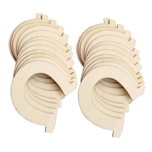ARTIBETTER 20Stücke Holz Chips Unbemalt für DIY Graffiti Dekoration zum Basteln und Gestalten von Einzigartigen Ornamenten und Kreativen Handwerksprojekten von Artibetter