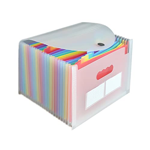 ARTIBETTER 24 Ordner für Akkordeonrechnungen Tasche Office-Datei-Organizer Dateiordner-Organizer Dateiorganisator Blau plastikordner unterlagen organizer Dokumentenmappen a4-Dateiordner Weiß von Artibetter