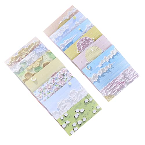 ARTIBETTER 24 Stück Haftnotizen Notizblöcke Adorable Memo Pads für Studenten Praktisch und Einfach zu für Pläne und Notizen Mixed Style mit Ölgemälde Design von Artibetter