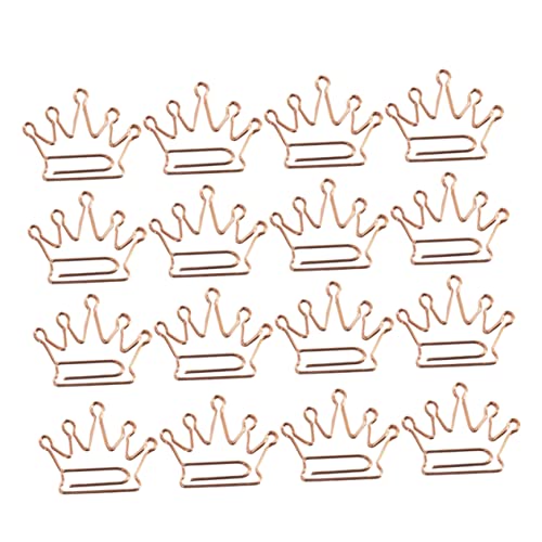 ARTIBETTER 24 Stück Kronenförmige Büroklammern Roségoldene Papierclips für Kreative Lesezeichen Party und Bürobedarf Charmante und Robuste Klammern für Schule und Zuhause von Artibetter