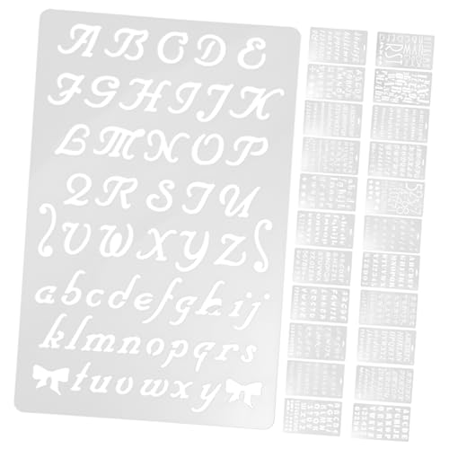 ARTIBETTER 24 Stück Malvorlage Für Wiederverwendbar Hohle Vorlagen Malerei Schablonen Zum Malen Buchstabenschablonen Zahlen Basteln Schablonen Brief Alphabet Handwerk Plastik von Artibetter