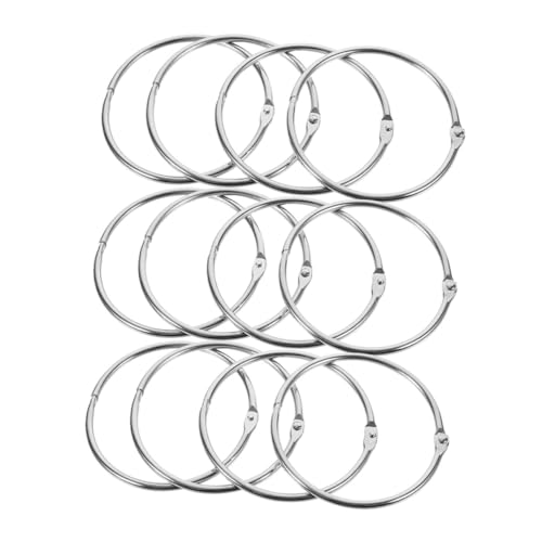 ARTIBETTER 24 Stück Metallöffnungsring Zahlen Aluminium metallisch groß Schnallen Ringordner für lose Blätter Kette für den täglichen Gebrauch kompakter Bindering Eisen Silver von Artibetter