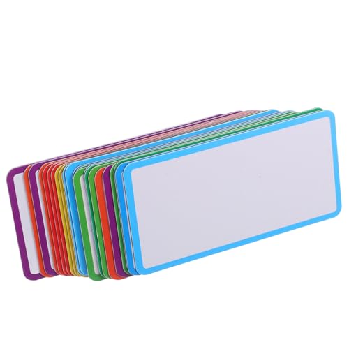ARTIBETTER 24 Stück Namensband Trocken Abwischbare Streifen Blaues Etikett Für Löschbare Versprechensblöcke Namensschildspitze Kleines Namensschild Bunte Kühlschrankschilder Küchen von Artibetter