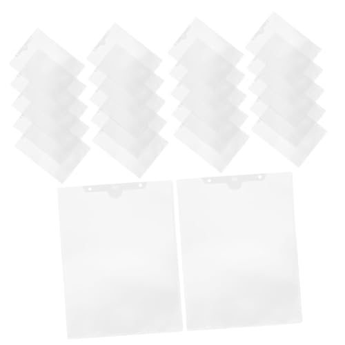 ARTIBETTER 24 Stück Ordnerschutzbag Taschen dokumentieren Aufbewahrungstasche für Dokumente Dateibeutel Scrapbooking-Aufbewahrungstasche Tragbare Papiertüte Lernzubehör Dokumenttasche pp Weiß von Artibetter