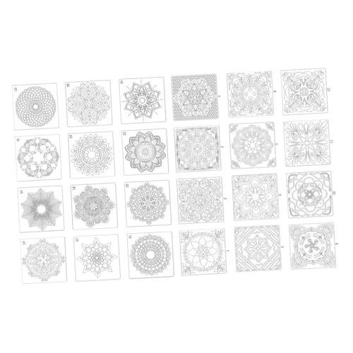 ARTIBETTER 24 Stück Teiliges Mandala Schablonen Malwerkzeug für DIY Projekte Vielseitige Malerei Schablonen mit Einzigartigen Mustern für Handwerk für Zuhause von Artibetter