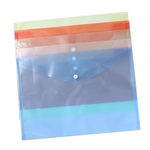 ARTIBETTER 24 Stücke Kunststoff Datei Tasche Ordner Schreibwaren Dokument Halter Papier Tasche Datei Halter Notizen Beutel Zufällige Farbe von Artibetter