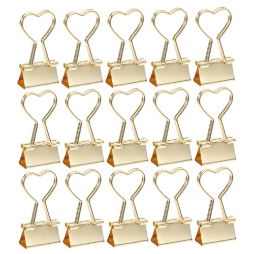 ARTIBETTER 24 Stücke Liebe Long Tail Clip Netter Büroclip Dekorative Papierklammern Büromappenclip Bindemittel Clips Für Papierkram Zarte Bindeklammern Büroklammern Golden Metall von Artibetter