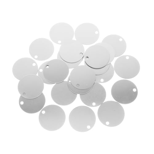 ARTIBETTER 25 Stück Aluminium-tag-anhänger Gravierte Haustiermarken Für Hunde Hundemarke Leer Blanko-etiketten Für Hundemarken Name Hundemarken Leer Schild Kragen Haustiere Gravieren Silver von Artibetter