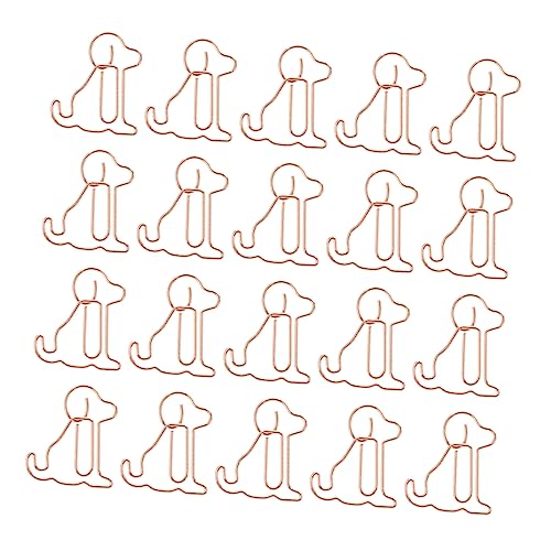 ARTIBETTER 25 Stück Kreative Lesezeichen Clips Süße Hund Form Büroklammern aus Stabilem Metall für Notizen Fotos Karten und Scrapbooking Bürobedarf von Artibetter
