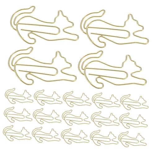 ARTIBETTER 25 Stück Kreative Tierförmige Büroklammern Katzen Design Lesezeichen Clips für Notizen Dokumente und Scrapbooking Niedliche Deko für Bürobedarf und Schreibwaren von Artibetter