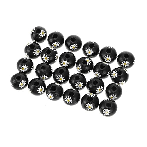 ARTIBETTER 25 Stück Runde Holzperlen Chic Spacer Perlen für Diy Schmuckherstellung für Armbänder und Schwarz Langlebig und Vielseitig Einsetzbar von Artibetter