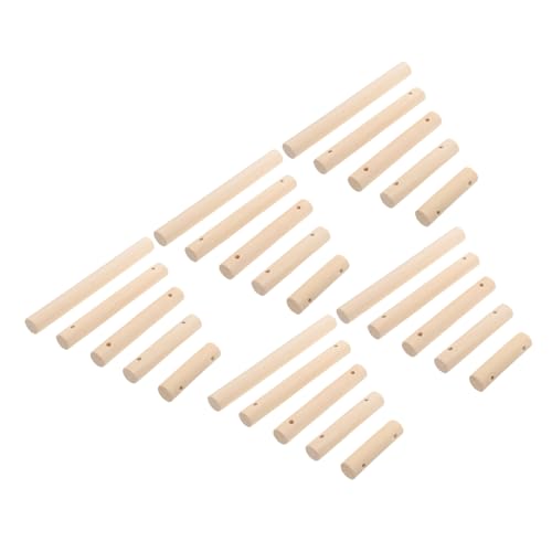 ARTIBETTER 25 Stück Zubehör Für Runde Holzstäbe Jumbo Hartholz Stange Stöcke Herstellung Holzbearbeitung Unfertige Stäbe Holz Diy Material Holzstäbe Basteln Holzstäbchen Hölzern von Artibetter