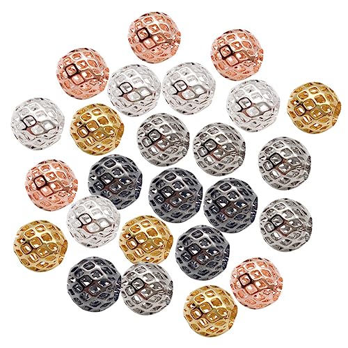 ARTIBETTER 25Stücke DIY Metallperlen Handgemachte Schmuckzubehör für Armbänder Ohrringe Schlüsselanhänger Gunmetal Roségold von Artibetter