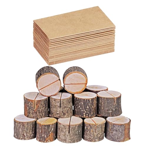 ARTIBETTER 26 Sätze Rustikaler Holz Tischkartenhalter mit Baumstumpf-memo Clip und Papierkarten Multifunktionaler Fotohalter für Hochzeiten Büro und Tischdekoration Memo Namensschildhalter ARTIBETTER 26 Sätze Rustikaler Holz Tischkartenhalter mit Baumstumpf-memo Clip und Papierkarten Multifunktionaler Fotohalter für Hochzeiten Büro und Tischdekoration Memo Namensschildhalter von Artibetter