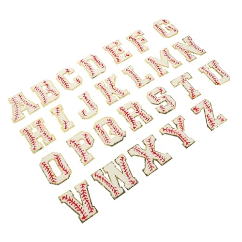 ARTIBETTER 26 Stück Teiliges Bestickte Buchstaben Patches zum Aufbügeln Dekorative Flicken für Kleidung Taschen Kissen für Diy Nähprojekte und Reparaturen von Artibetter