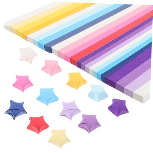 ARTIBETTER 2700 Stück Fünfzackiger Origami-Stern Sternpapierstreifen Sterne aus Papier Sternenpapier Papiersternstern Origami Sternklappstreifen Papiersterne zum Basteln Sterne Origami-Papier von Artibetter