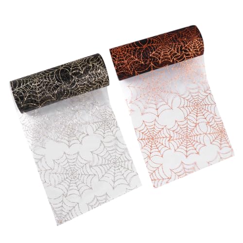 ARTIBETTER 2Rollen Spinnennetz Tüllband Elegantes Halloween Dekorationsband für Tischdecken und Kreative Dekoideen ARTIBETTER 2Rollen Spinnennetz Tüllband Elegantes Halloween Dekorationsband für Tischdecken und Kreative Dekoideen von Artibetter