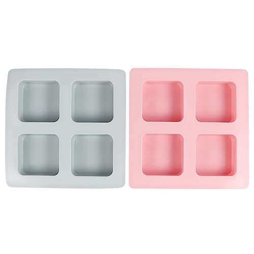 ARTIBETTER 2Stücke Seifenform mit Hohlräumen DIY Seifenwerkzeuge für Handgemachte Rechteckige Kuchenform Lebensmittelecht für Zuhause und Bäckerei Blau von Artibetter
