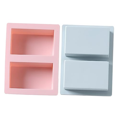 ARTIBETTER 2Stücke Seifenformen Rechteckige DIY Seifenform für Handgemachte und Antihaft für Desserts Kuchen und Pudding Blau von Artibetter