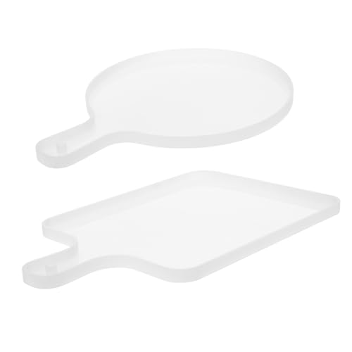 ARTIBETTER 2Stücke Silikonform für Dekoration und Untersetzer Teiliges Große Runde und Quadratische Silikonschalenform für DIY Projekte für Gießharz und Bastelarbeiten von Artibetter