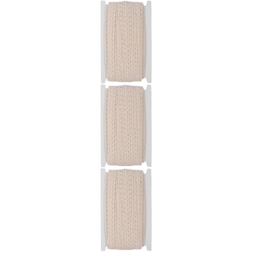 ARTIBETTER 3 Rollen Baumwollspitze Yards Diy Bastelmaterial für Kleidung Tischdecken Vorhänge und Handarbeiten Vielseitig und Langlebig für Kreative Projekte von Artibetter