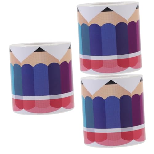 ARTIBETTER 3 Rollen Bleistift -grenzaufkleber Tafel Für Rand Farbe Streifen Grenze Planke Rustikal Klassenzimmer Bulletin Board Decor Bulletin Board Decoration Sticker Papier von Artibetter