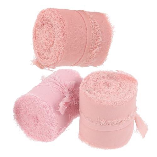 ARTIBETTER 3 Rollen Diy Geschenkband für Hochzeiten Chiffon Deko Ripsband für Brautsträuße Farben Bohemian Candy für Bastelprojekte und Festdekoration von Artibetter