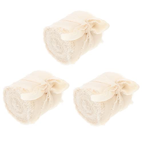 ARTIBETTER 3 Rollen Handgemachtes Fransenband Chiffon für Hochzeitssträuße und Geschenkverpackungen Breit Yards Langlebig für Diy Projekte und Basteln ARTIBETTER 3 Rollen Handgemachtes Fransenband Chiffon für Hochzeitssträuße und Geschenkverpackungen Breit Yards Langlebig für Diy Projekte und Basteln von Artibetter