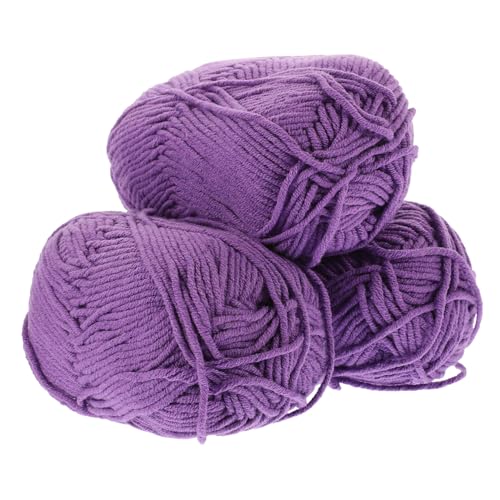 ARTIBETTER 3 Rollen Handstrickgarn Baumwollgarn für Häkeln und Stricken Weiches Farbiges DIY Garn für Pullover Mützen und Dekoration Hautfreundlich Flexibel Vielseitig für Basteln und von Artibetter