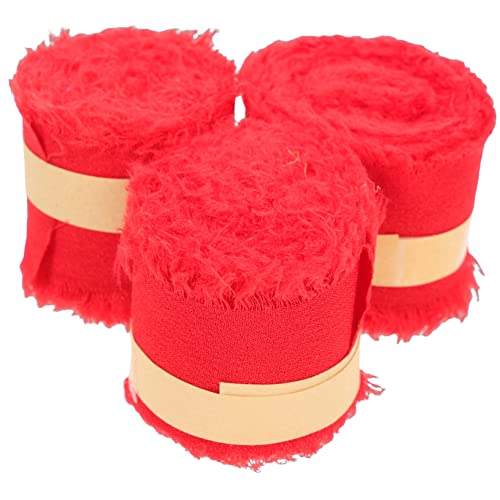 ARTIBETTER 3 Rollen Hochzeitsdekorationsband seidenband ribbon geschenkband handystativ geschenksband Bänder umwickeln für Schleifenknoten machen Bänder Blumenstrauß liefert Polyester rot ARTIBETTER 3 Rollen Hochzeitsdekorationsband seidenband ribbon geschenkband handystativ geschenksband Bänder umwickeln für Schleifenknoten machen Bänder Blumenstrauß liefert Polyester rot von Artibetter