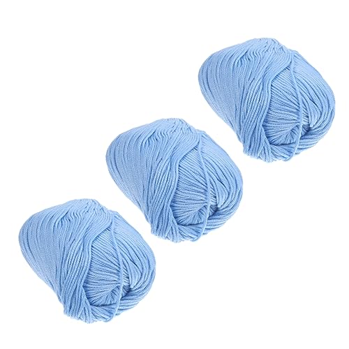 ARTIBETTER 3 Rollen Multi Funktionale Baumwollgarne für Häkeln und Stricken Weich und Hautfreundlich für Diy Projekte und Heimtextilien von Artibetter
