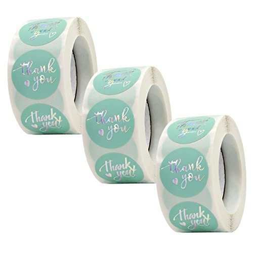 ARTIBETTER 3 Rollen Selbstklebende Dankeschön Aufkleber Runde Etiketten für Briefumschläge Geschenkverpackungen Diy Dekorationen für Hochzeiten Geburtstagsfeiern und von Artibetter