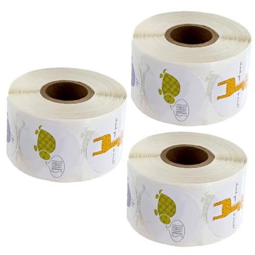 ARTIBETTER 3 Rollen Tier Danke Aufkleber Süße Tiermotive Selbstklebende Etiketten für Verpackungen und Dekoration für Partytüten und Backwaren von Artibetter