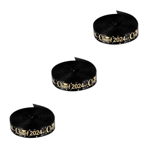 ARTIBETTER 3 Rollen Verpackungsband Für Die Abschlusssaison Sänger Abschlussband Goldene Accessoires Bunt Party Abschluss Süßigkeiten Dickes Band Gruß Abschlusshülle Dekorativ Polyester Black ARTIBETTER 3 Rollen Verpackungsband Für Die Abschlusssaison Sänger Abschlussband Goldene Accessoires Bunt Party Abschluss Süßigkeiten Dickes Band Gruß Abschlusshülle Dekorativ Polyester Black von Artibetter