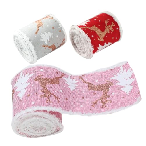 ARTIBETTER 3 Rollen Weihnachtsband Dekorative Geschenkband für Diy Geschenkverpackung und Weihnachtsdekoration für Geschenkkörbe Wreaths und Partys ARTIBETTER 3 Rollen Weihnachtsband Dekorative Geschenkband für Diy Geschenkverpackung und Weihnachtsdekoration für Geschenkkörbe Wreaths und Partys von Artibetter