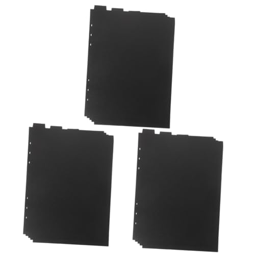 ARTIBETTER 3 Sätze A5 Schwarze Partition Ordnertrenner Buchseite Bindemittel Löcher Bindelaschen Spitze Notizbuchteiler Ordner-organizer Trennwand Für Büroordner Ordnerteiler Pp 5 Stück * 3 von Artibetter