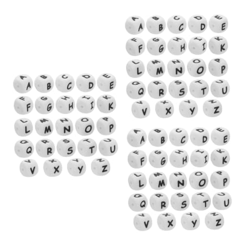 ARTIBETTER 3 Sätze Alphabet-perlen Briefe Klein Für Basteln Schmuck Buchstabenperlen Armbänder Perlen Buchstaben Perlen Perlenbrief Kieselgel Weiß 26 Stücke * 3 von Artibetter
