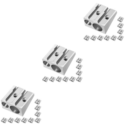 ARTIBETTER 3 Sätze Bleistiftspitzer Anspitzer Mini -bleistiftschärfer Kunst Zeichnung Für Masse Aluminiumlegierung Silver 10 Stück * 3 von Artibetter
